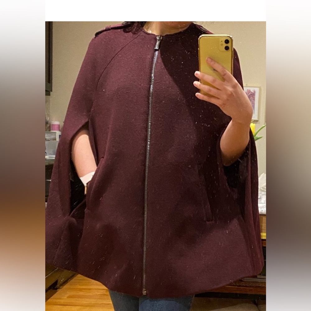 Gorgeous Michael Kors Deep Burgundy Cape Size 2